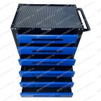 Инструментальная тележка GWT-B6 (6 ящиков, колеса с тормозом, синяя) мни (5)