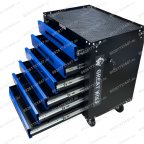  Инструментальная тележка GWT-B6S (6 ящиков, ЦЗ, увеличенные колеса с тормозом, доводчики, синяя) мни (0)
