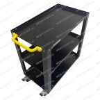  Инструментальная тележка GWT-G3 Great Wolf, 3 полки, колеса с тормозом, серая мни (4)