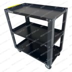  Инструментальная тележка GWT-G3 Great Wolf, 3 полки, колеса с тормозом, серая мни (5)