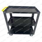  Инструментальная тележка GWT-G3 Great Wolf, 3 полки, колеса с тормозом, серая мни (2)