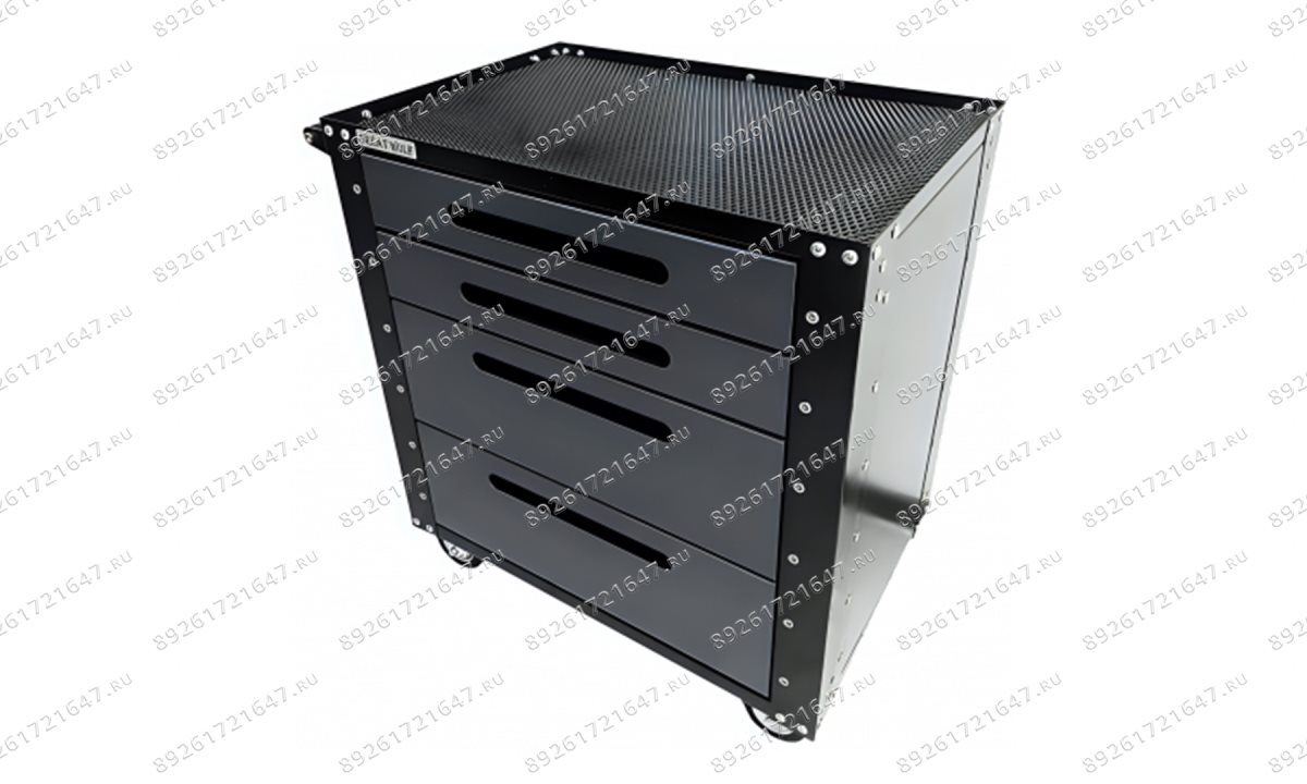  Инструментальная тележка GWT-G4 Great Wolf 4 ящика, колеса с тормозом, серая (0)