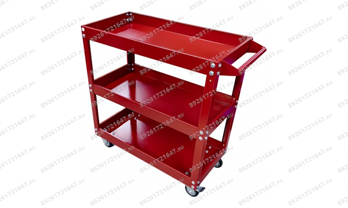 Инструментальная тележка GWT-K3R Great Wolf 3 полки, колеса с тормозом, красная (0)
