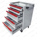  Инструментальная тележка GWT-K5W Great Wolf 5 ящиков, цз, колеса с тормозом, белая мни (1)