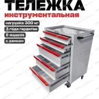  Инструментальная тележка GWT-K5W Great Wolf 5 ящиков, цз, колеса с тормозом, белая мни (7)