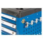  Тележка инструментальная профессиональная 3 полоки+открытый отсек NORDBERG T4N мни (6)