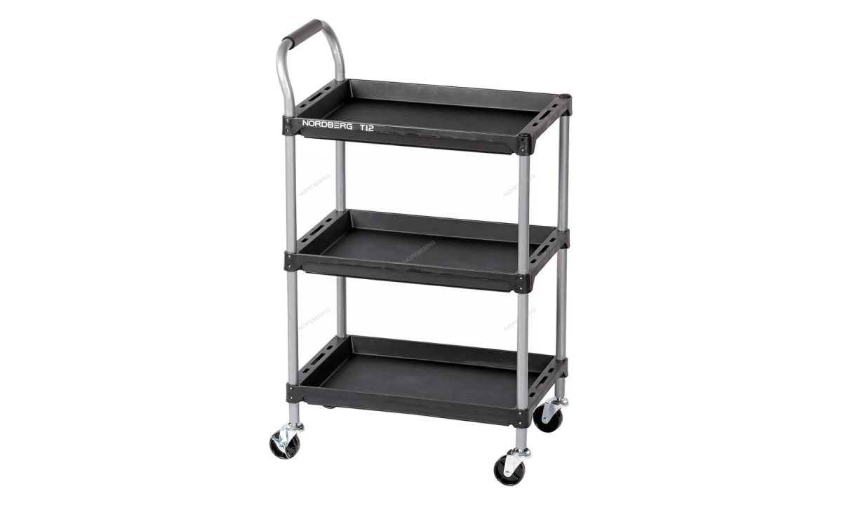  Тележка инструментальная с 3 пластиковыми полками T12 (0)