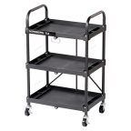  Тележка инструментальная с 3 пластиковыми полками, складная T14 мни (0)