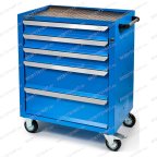  Тележка инструментальная Rossvik T05L-5015, 5 выдвижных ящиков, ц/замок, 670*450*835hмм мни (1)