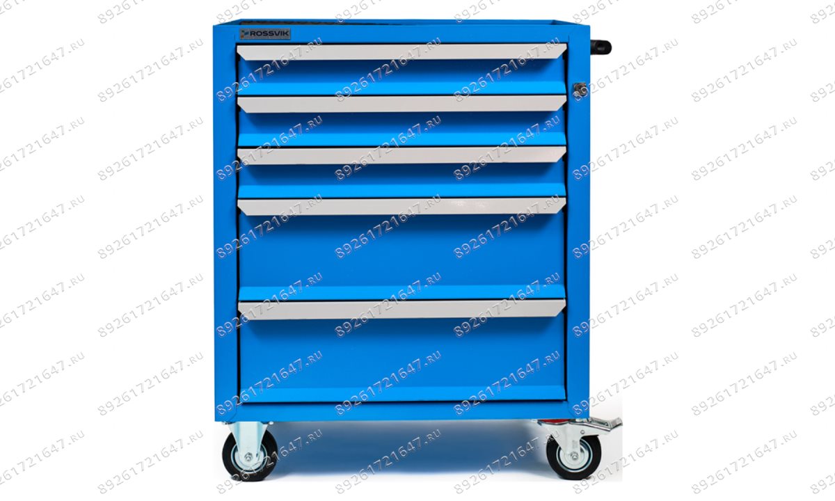  Тележка инструментальная Rossvik T05L-5015, 5 выдвижных ящиков, ц/замок, 670*450*835hмм (0)