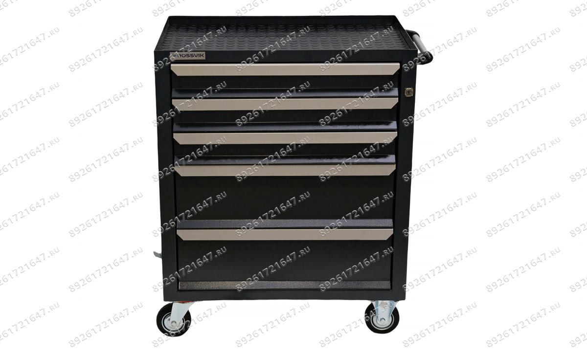  Тележка инструментальная Rossvik T05L-7016, 5 выдвижных ящиков, ц/замок, 670*450*835hмм (0)