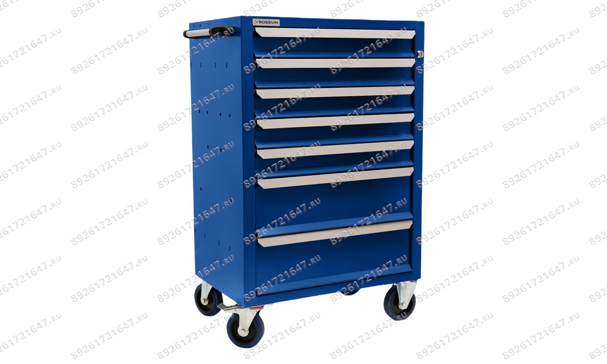 Тележка инструментальная Rossvik T07H-5015, 7 выдвижных ящиков, ц/замок, 670*450*1040hмм (1)