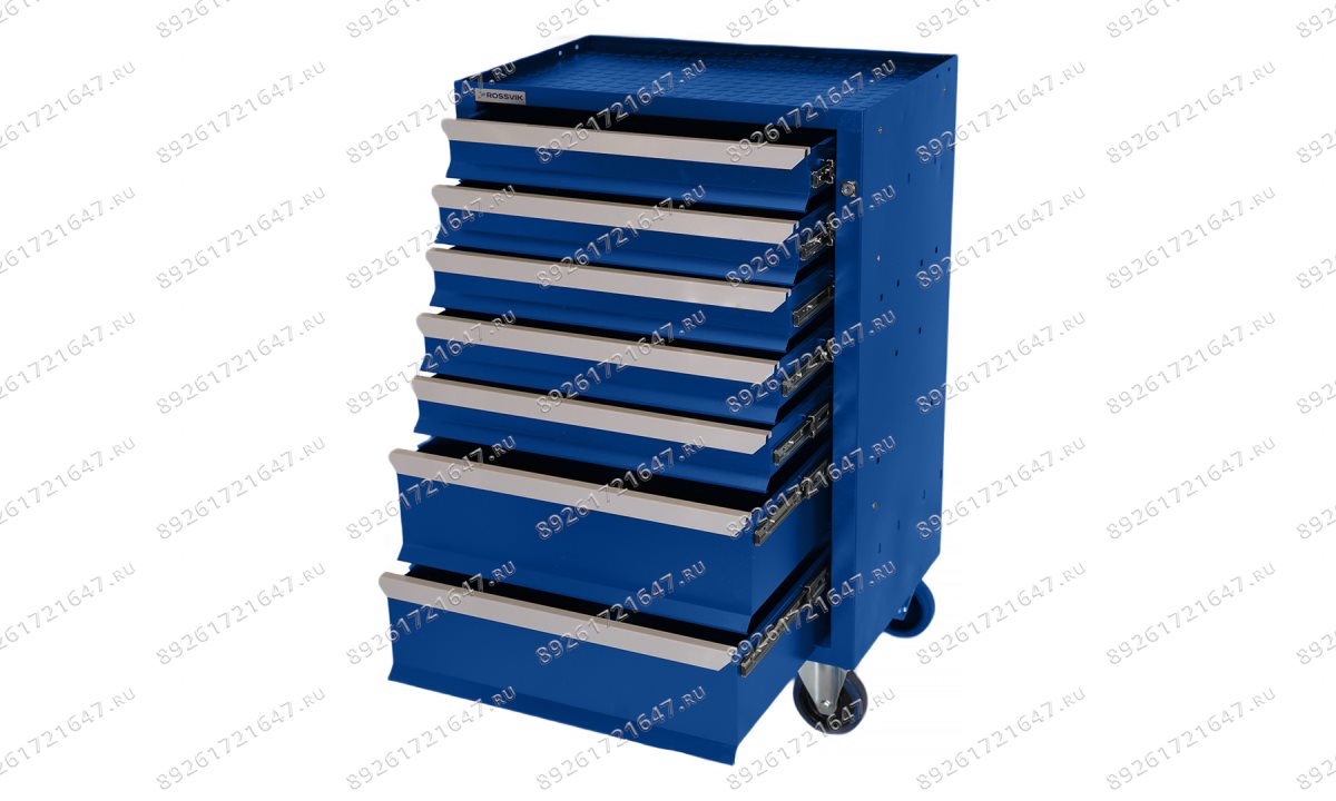  Тележка инструментальная Rossvik T07H-5015, 7 выдвижных ящиков, ц/замок, 670*450*1040hмм (0)