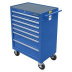  Тележка инструментальная для автосервиса с 7 ящиками, синего цвета мни (0)