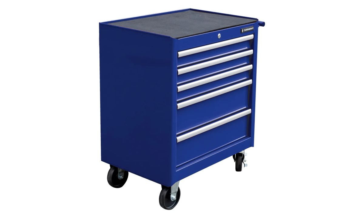  Тележка инструментальная для автосервиса с 5 ящиками, синего цвета (0)