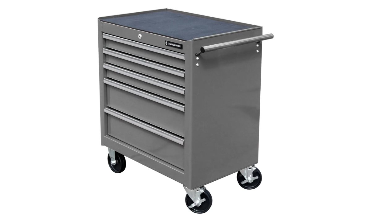  Тележка инструментальная с 5 ящиками, серого цвета (0)