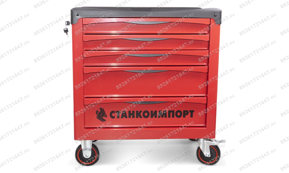  Тележка инструментальная КРАСНАЯ на колесах 5 ящиков BTD251 (0)