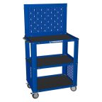  Тележка инструментальная открытая с 3 полками и экраном синего цвета PROFFI T Э мни (0)