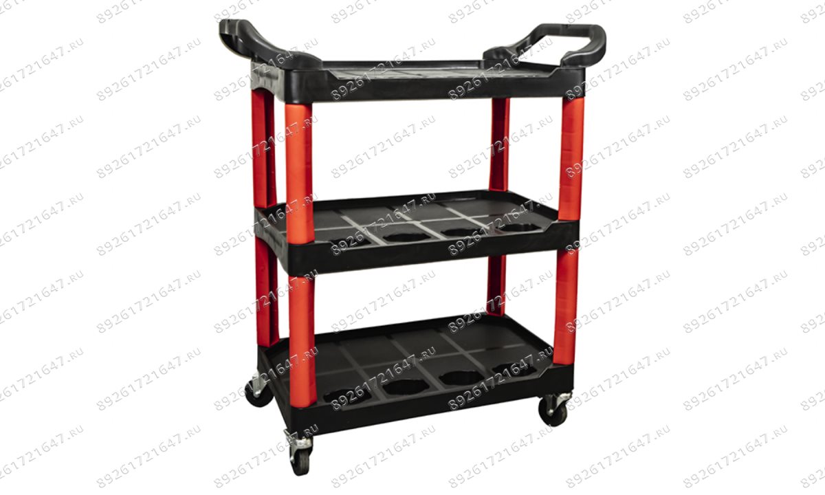  Тележка открытая на колесах 3 полки TIL80013 (0)