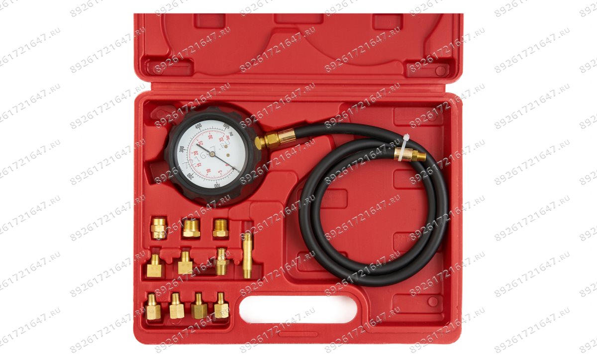  ST106 Тестер давления масла с адаптерами, 0-500PSI (0-35бар) (1)