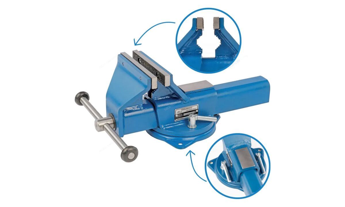  Тиски слесарные стальные NORDBERG NTS160 (1)