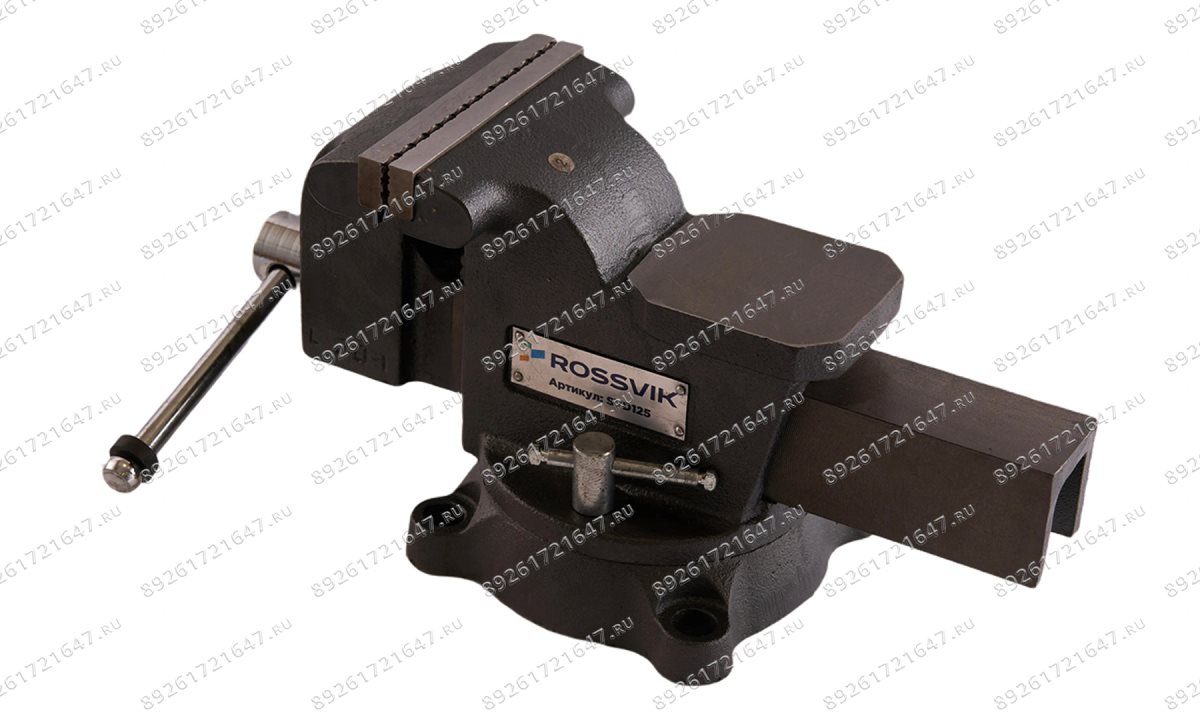  Тиски слесарные ROSSVIK SVD125, 125мм, поворотные, с наковальней (1)