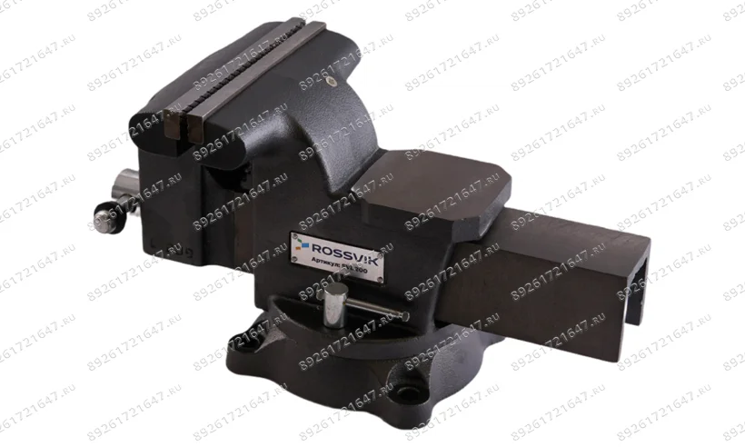 Тиски слесарные ROSSVIK SVD200, 200мм, поворотные, с наковальней фото