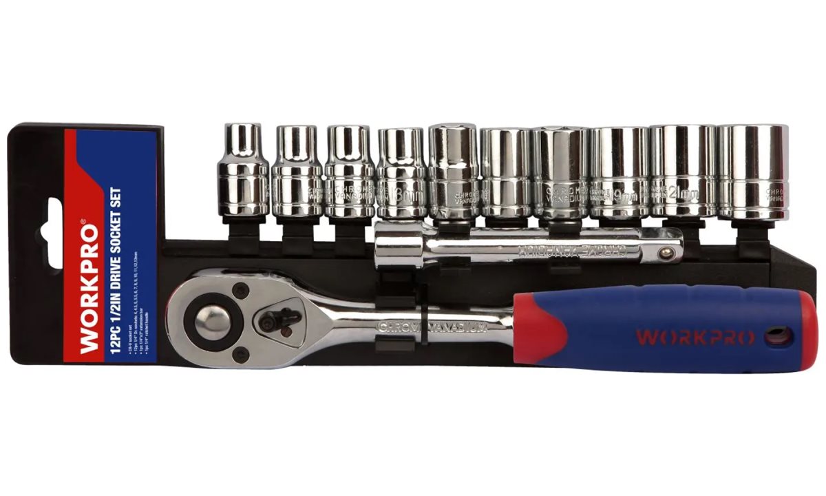  Головки с принадлежностями 1/2 12шт WP202558 WORKPRO (0)