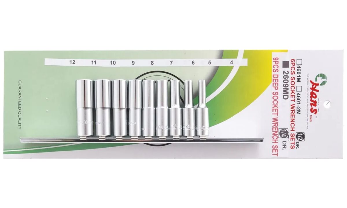  Набор длинных 6-гранных торцевых головок Hans, 2609MD (0)