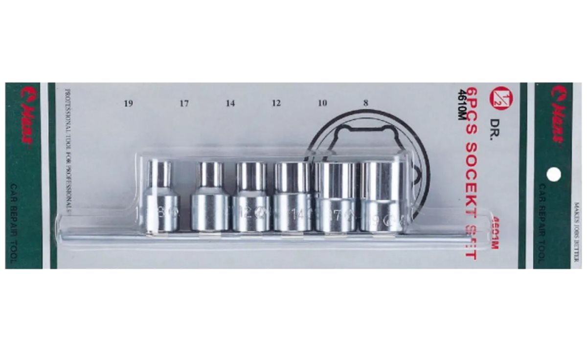  Набор 6-гранных торцевых головок на 1/2 Hans, 4601M (0)