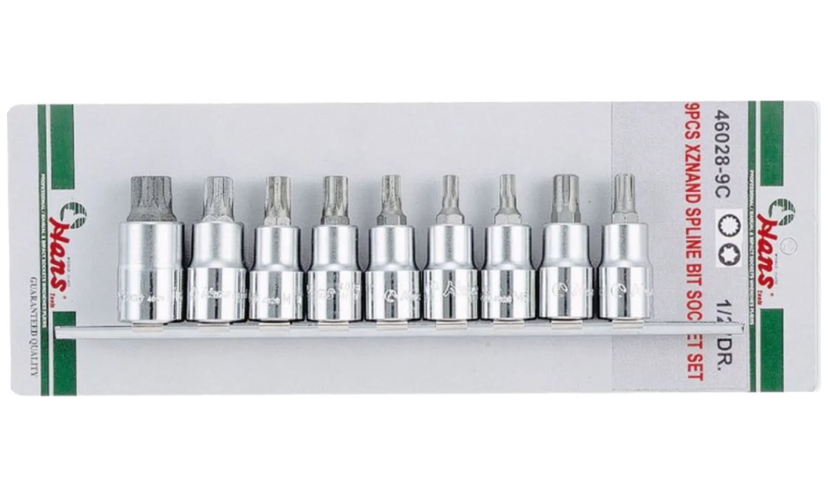  Набор торцевых головок XZN, RIBE на 1/2 Hans, 46028-9C (0)