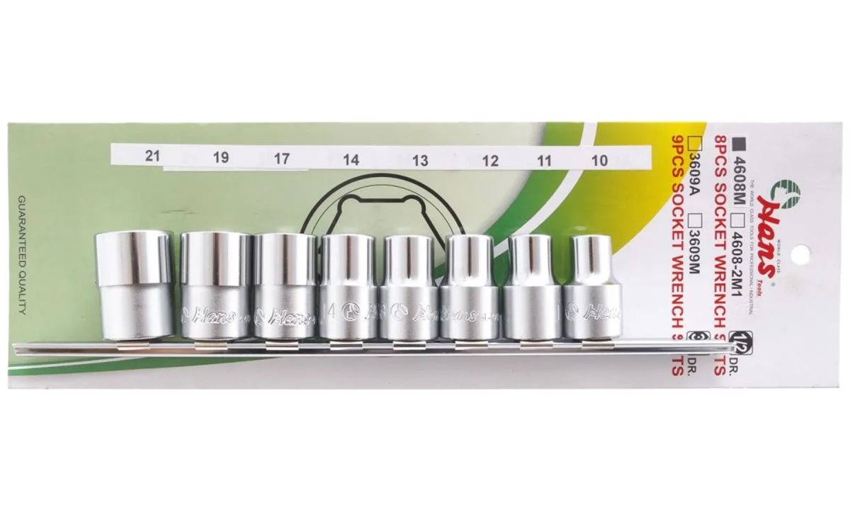  Набор 6-гранных торцевых головок на 1/2 Hans, 4608M (0)