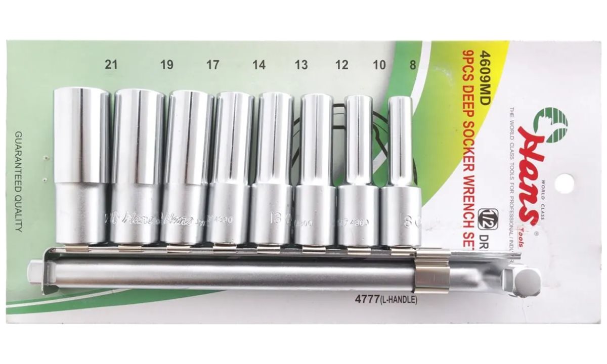  Набор 6-гранных длинных голов. с L-обр. воротком Hans, 4609MD (0)