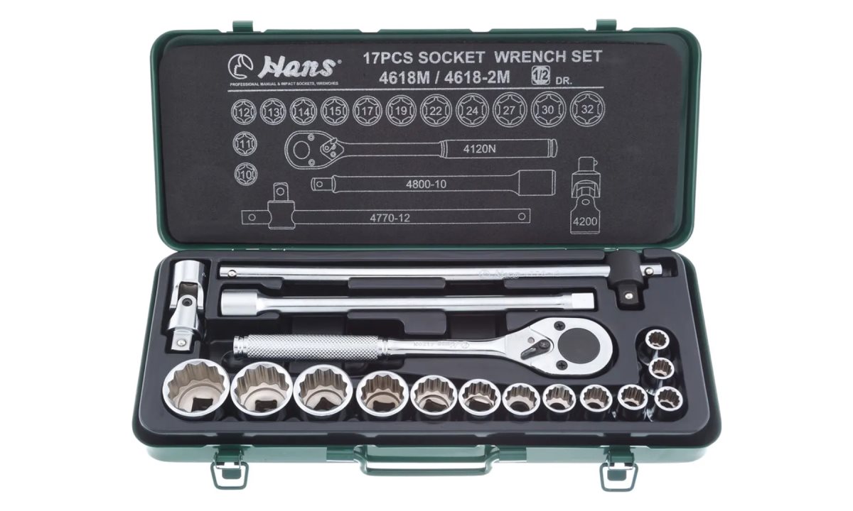  Набор 12-гранных торцевых головок Hans, 4618-2M (0)