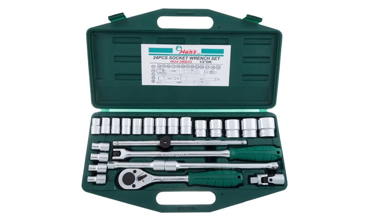  Набор 12-гранных торцевых головок Hans, 4624-2MB2G (0)
