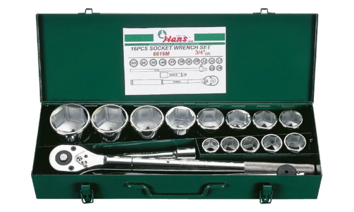  Набор торцевых головок на 3/4 Hans, 6616M (0)