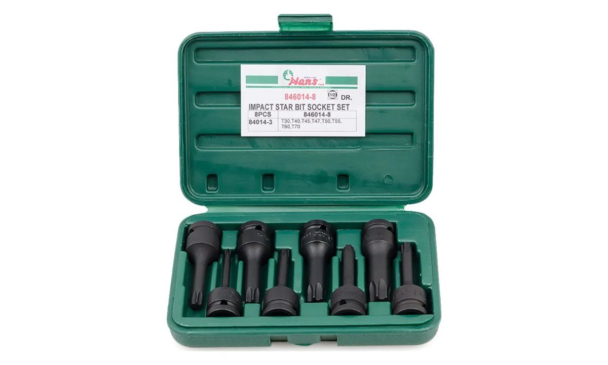  Комплект ударных бит Torx 1/2 Hans, 846014-8 (0)