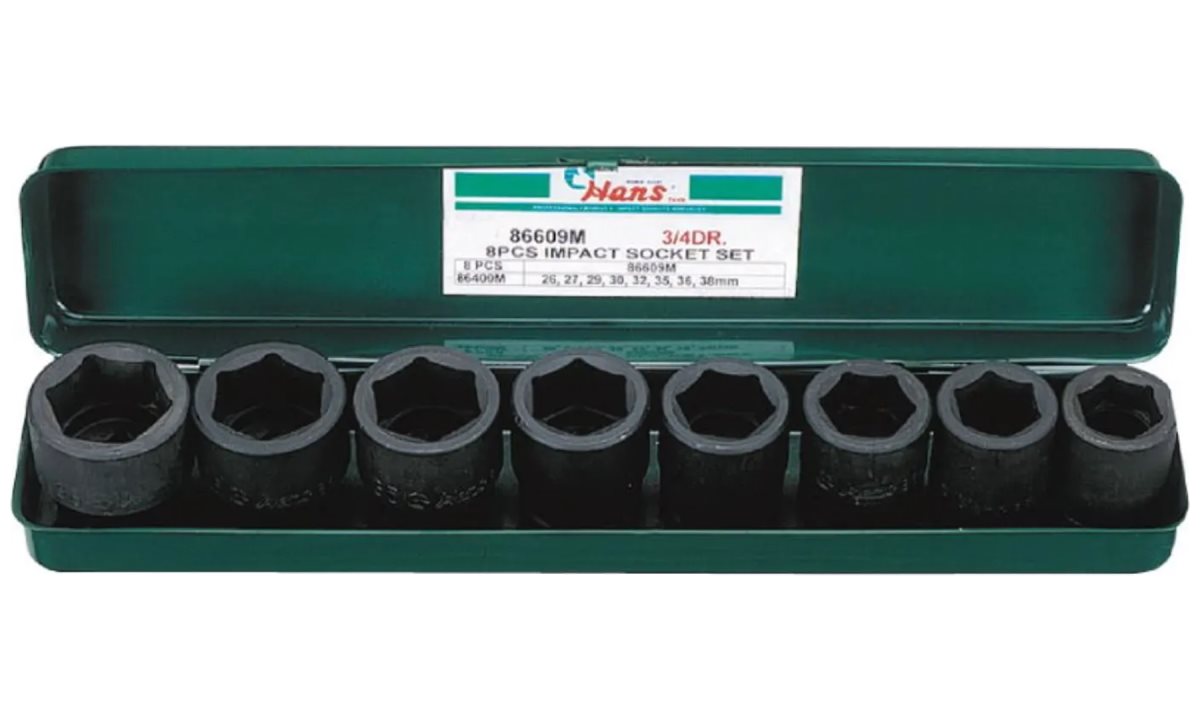  Набор ударных торцевых головок 3/4 Hans, 86609M (0)