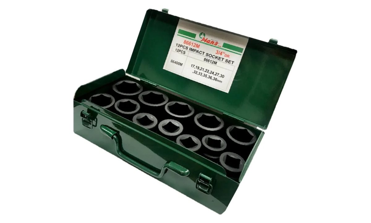  86612M Комплект ударных головок и аксессуаров 3/4 17-38 мм 12 пр. (0)
