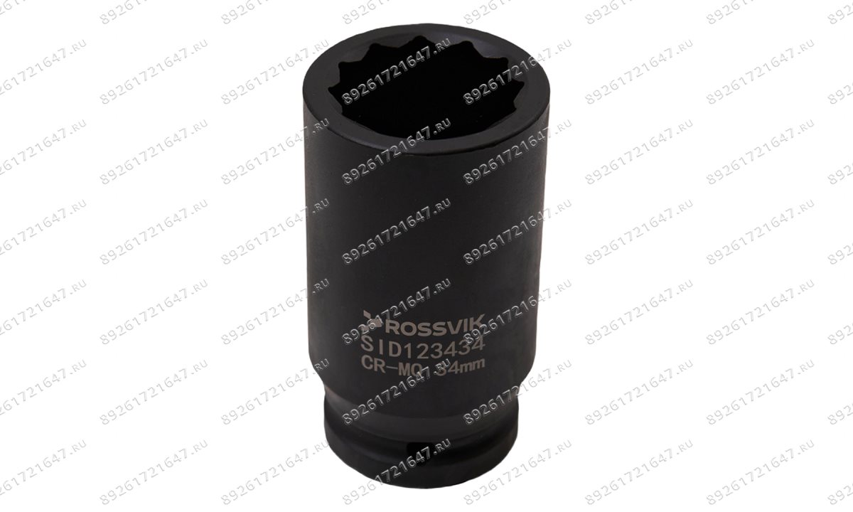  SID123434 Головка торцевая ударная глубокая 12-гранная ROSSVIK 3/4
