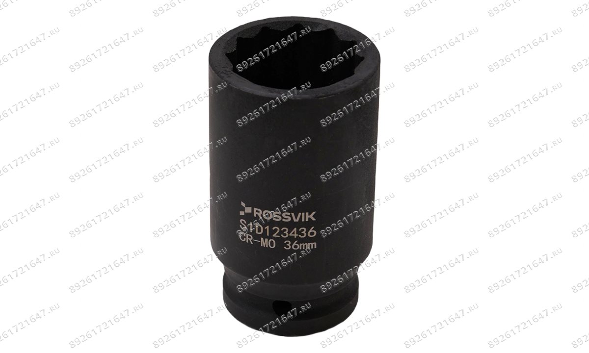  SID123436 Головка торцевая ударная глубокая 12-гранная ROSSVIK 3/4