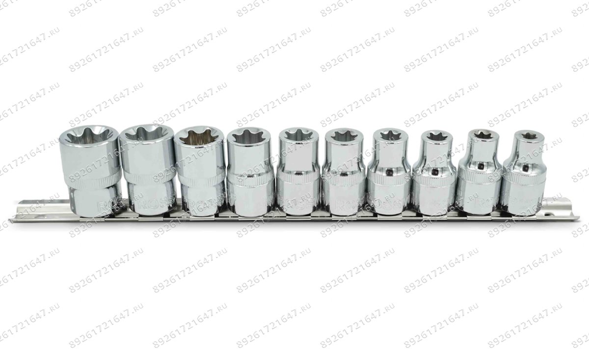  Набор головок на держателе ROSSVIK SST0824, 1/2