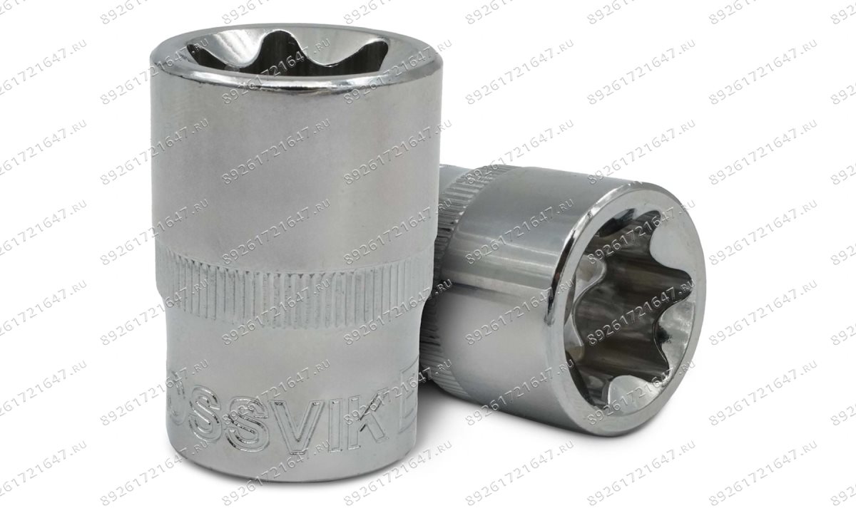  Набор головок на держателе ROSSVIK SST1024, 1/2