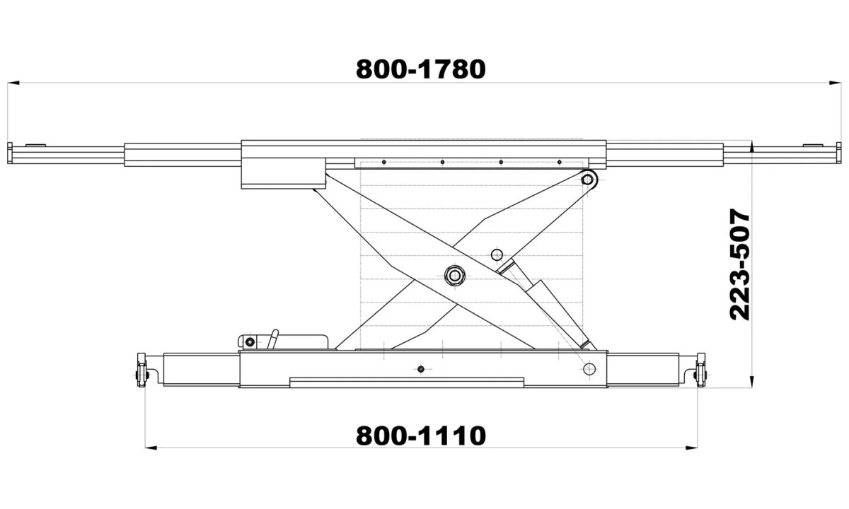  KraftWell KRWJB2P Траверса г/п 2000 кг. с пневмоприводом (1)