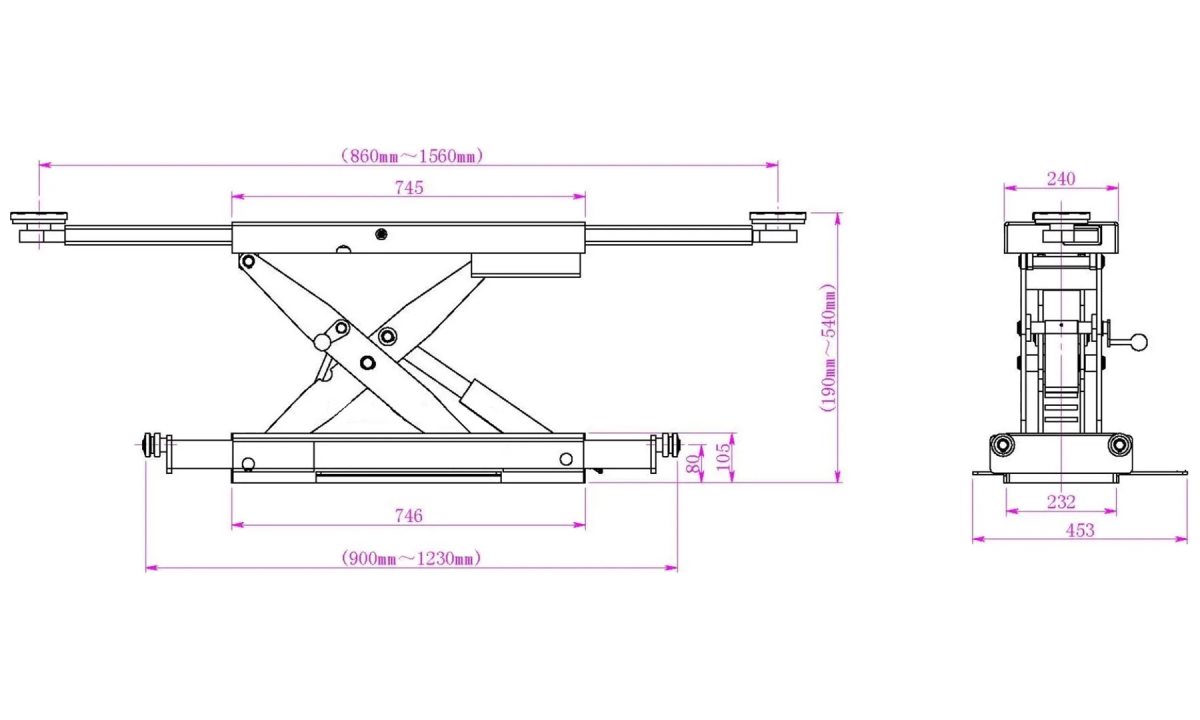  KraftWell KRWJN2P Траверса г/п 2000 кг. с пневмо приводом (1)