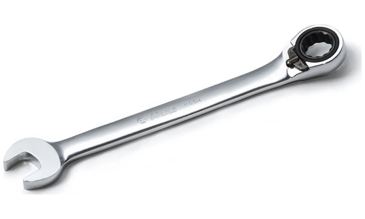 Ключ гаечный рожковый с реверсивным храповиком 13 мм, HANS, 1166M13 (0)