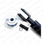  Гидроцилиндр в сборе с осью и шкивом на подъёмник Т4 (2  входа) L=1230 мни (1)