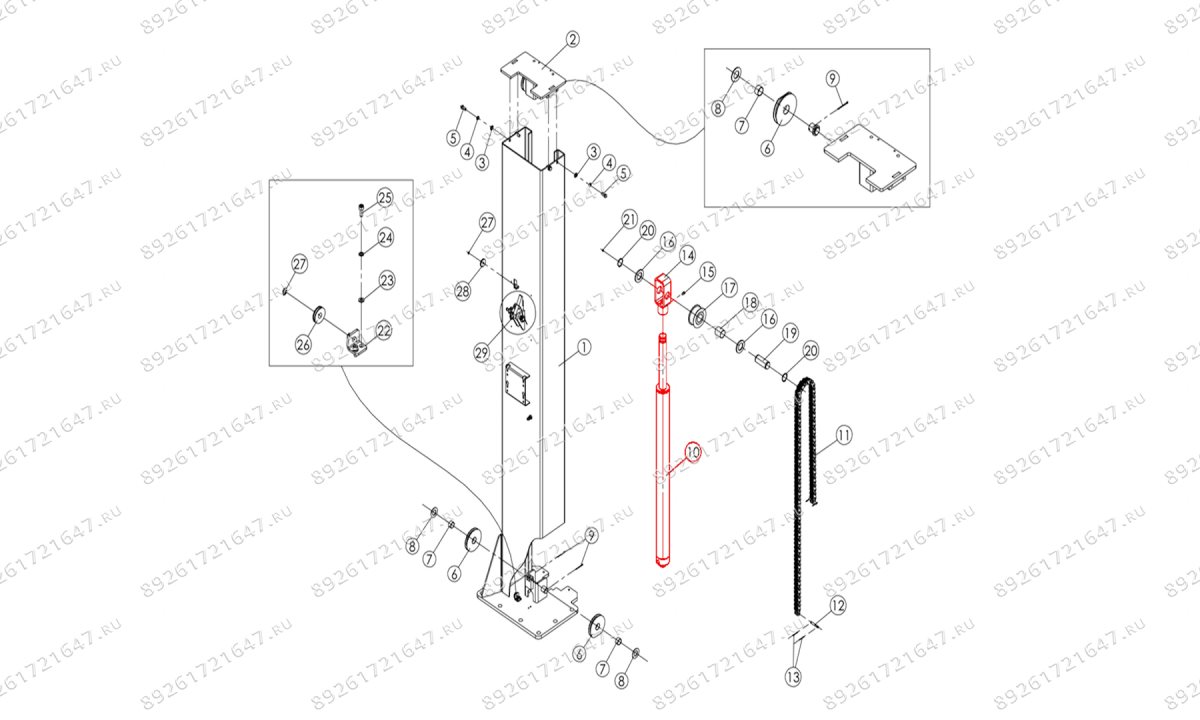  Гидроцилиндр главный V2-5.5 (0)