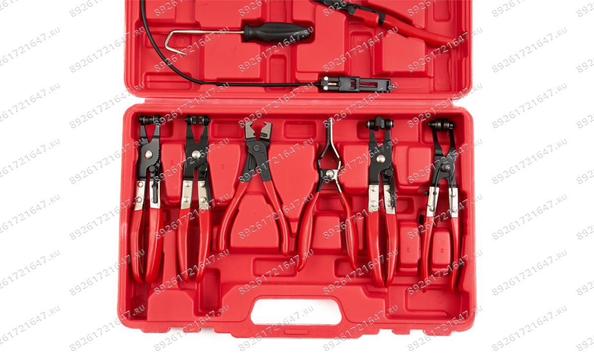  ST120 Набор щипцов для демонтажа пружинных хомутов патрубков, 9 предметов (1)