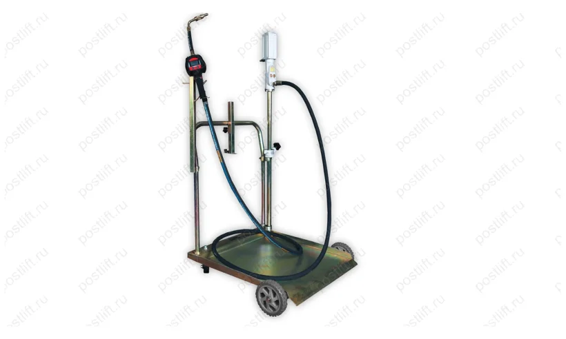 Маслораздаточная мобильная уст-ка с пневмонасосом и электрон. расходомером фото